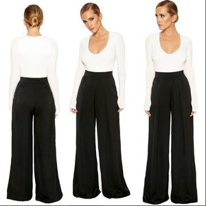 Naked Wardrobe Black Wide Leg Pants